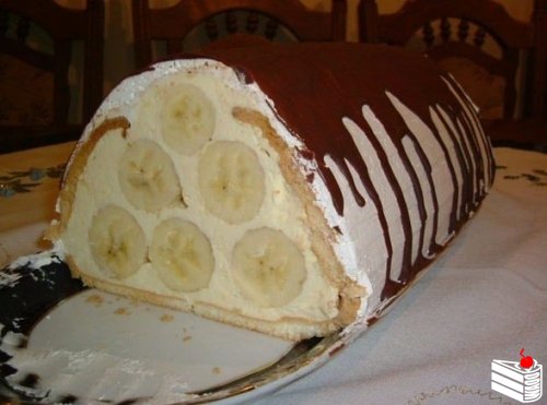Торт из печенья "Банановый".