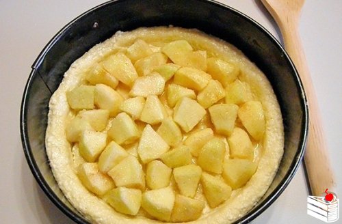 Яблочный пирог на творожном тесте.