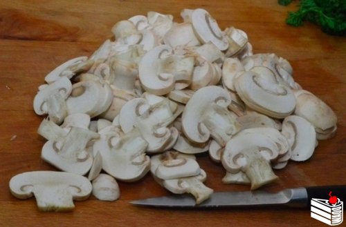 Картошка с грибами в сливках.